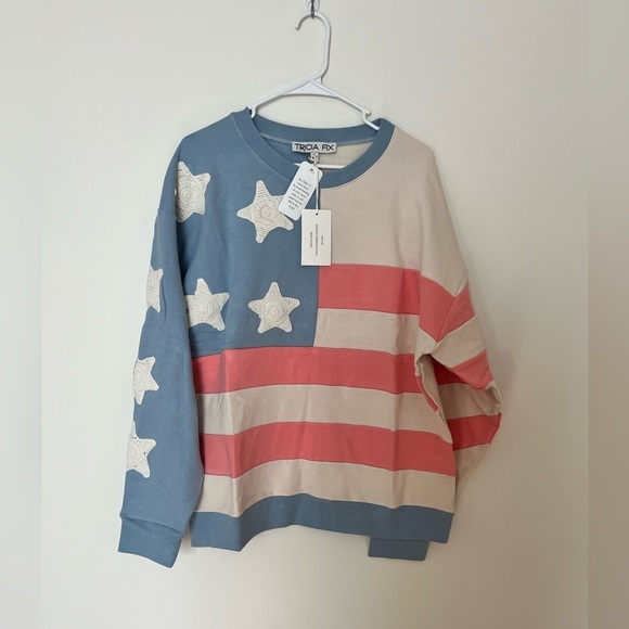 Free People x Tricia Fix Stars and Stripes Sweatshirt - Picture 3 of 11